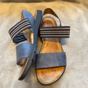Born Blue Sandals with Multicolor Elastic